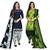 Multicolor cotton blend printed unstitched salwar suit material combo of 2