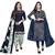 Multicolor cotton blend printed unstitched salwar suit material combo of 2