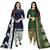 Multicolor cotton blend printed unstitched salwar suit material combo of 2