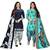 Multicolor cotton blend printed unstitched salwar suit material combo of 2