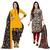 Multicolor cotton blend printed unstitched salwar suit material combo of 2