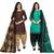 Multicolor cotton blend printed unstitched salwar suit material combo of 2