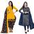 Multicolor cotton blend printed unstitched salwar suit material combo of 2