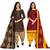 Multicolor cotton blend printed unstitched salwar suit material combo of 2