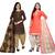 Multicolor cotton blend printed unstitched salwar suit material combo of 2