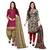 Multicolor cotton blend printed unstitched salwar suit material combo of 2