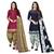 Multicolor cotton blend printed unstitched salwar suit material combo of 2