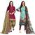 Multicolor cotton blend printed unstitched salwar suit material combo of 2