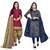 Multicolor cotton blend printed unstitched salwar suit material combo of 2