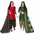 Multicolor cotton blend printed unstitched salwar suit material combo of 2