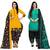 Multicolor cotton blend printed unstitched salwar suit material combo of 2