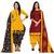 Multicolor cotton blend printed unstitched salwar suit material combo of 2