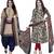 Multicolor cotton blend printed unstitched salwar suit material combo of 2