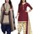 Multicolor cotton blend printed unstitched salwar suit material combo of 2