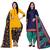 Multicolor cotton blend printed unstitched salwar suit material combo of 2