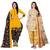 Multicolor cotton blend printed unstitched salwar suit material combo of 2