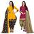 Multicolor cotton blend printed unstitched salwar suit material combo of 2
