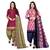 Multicolor cotton blend printed unstitched salwar suit material combo of 2
