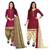 Multicolor cotton blend printed unstitched salwar suit material combo of 2