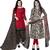 Multicolor cotton blend printed unstitched salwar suit material combo of 2