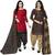 Multicolor cotton blend printed unstitched salwar suit material combo of 2