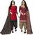 Multicolor cotton blend printed unstitched salwar suit material combo of 2