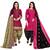 Multicolor cotton blend printed unstitched salwar suit material combo of 2