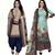 Multicolor cotton blend printed unstitched salwar suit material combo of 2