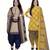 Multicolor cotton blend printed unstitched salwar suit material combo of 2