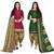 Multicolor cotton blend printed unstitched salwar suit material combo of 2