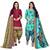Multicolor cotton blend printed unstitched salwar suit material combo of 2