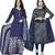 Multicolor cotton blend printed unstitched salwar suit material combo of 2