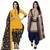 Multicolor cotton blend printed unstitched salwar suit material combo of 2