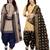 Multicolor cotton blend printed unstitched salwar suit material combo of 2