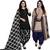Multicolor cotton blend printed unstitched salwar suit material combo of 2