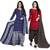 Multicolor cotton blend printed unstitched salwar suit material combo of 2