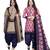 Multicolor cotton blend printed unstitched salwar suit material combo of 2