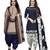 Multicolor cotton blend printed unstitched salwar suit material combo of 2