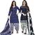 Multicolor cotton blend printed unstitched salwar suit material combo of 2