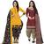 Multicolor cotton blend printed unstitched salwar suit material combo of 2