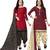 Multicolor cotton blend printed unstitched salwar suit material combo of 2