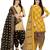 Multicolor cotton blend printed unstitched salwar suit material combo of 2