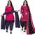 Multicolor cotton blend printed unstitched salwar suit material combo of 2