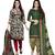 Multicolor cotton blend printed unstitched salwar suit material combo of 2