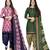 Multicolor cotton blend printed unstitched salwar suit material combo of 2