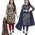 Multicolor cotton blend printed unstitched salwar suit material combo of 2