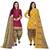 Multicolor cotton blend printed unstitched salwar suit material combo of 2