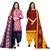 Multicolor cotton blend printed unstitched salwar suit material combo of 2