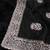 black embroidered organza silk saree with blouse