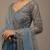 turquoise sequined embroidery work silk party wear lehenga choli with dupatta